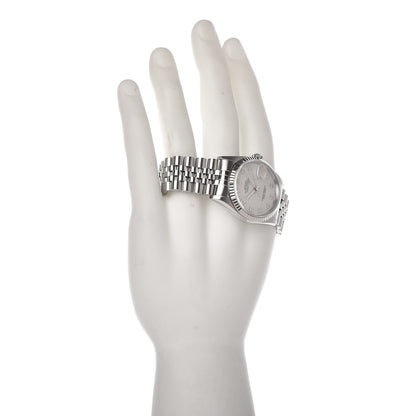 Rolex Stainless Steel 18K White Gold 36mm Oyster Perpetual Datejust Watch White Jubilee 16234 2 of 7