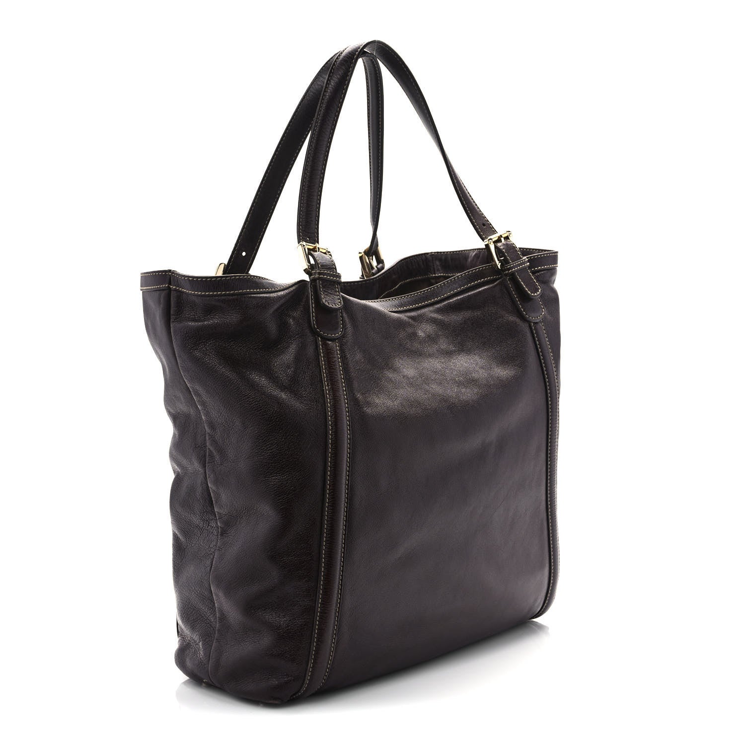 Gucci Calfskin Large Interlocking G Shoulder Bag Brown 2 of 13