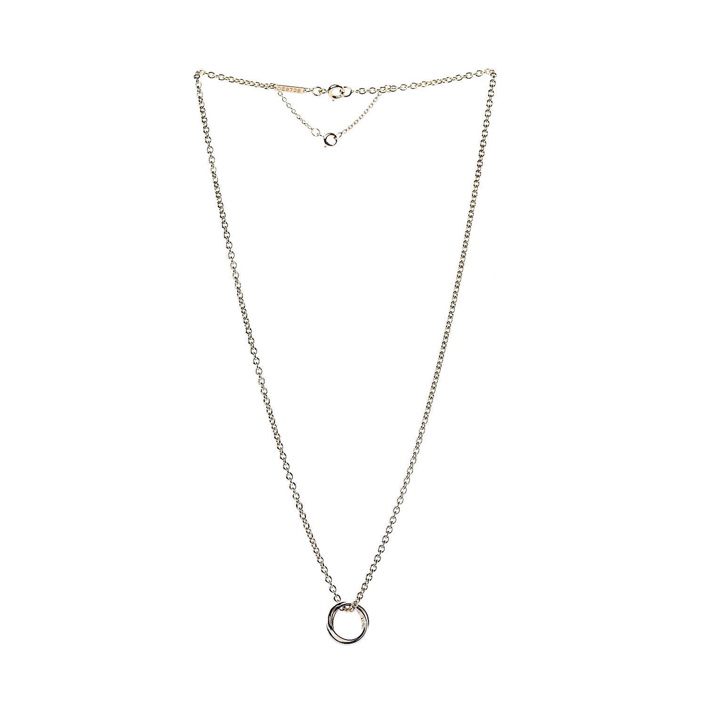 18K Pink Yellow White Gold Baby Trinity Pendant Necklace