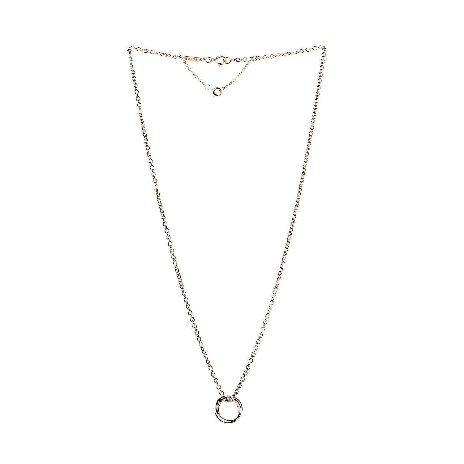 Cartier 18K Pink Yellow White Gold Baby Trinity Pendant Necklace 3 of 7