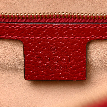Gucci GG Supreme Monogram Flora Web Small Ophidia Top Handle Shoulder Bag Hibiscus Red 6 of 14
