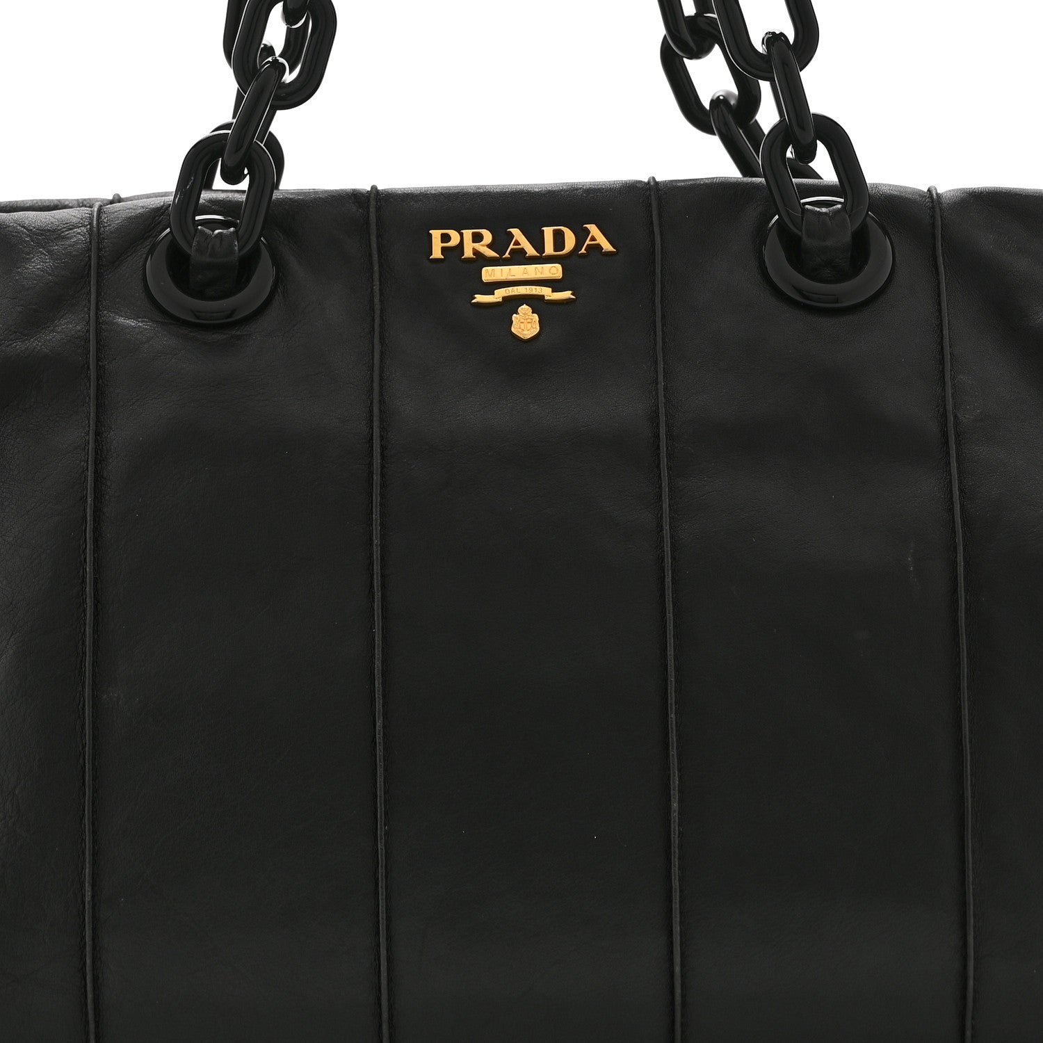 Prada Soft Calf Shoulder Bag Black 8 of 10
