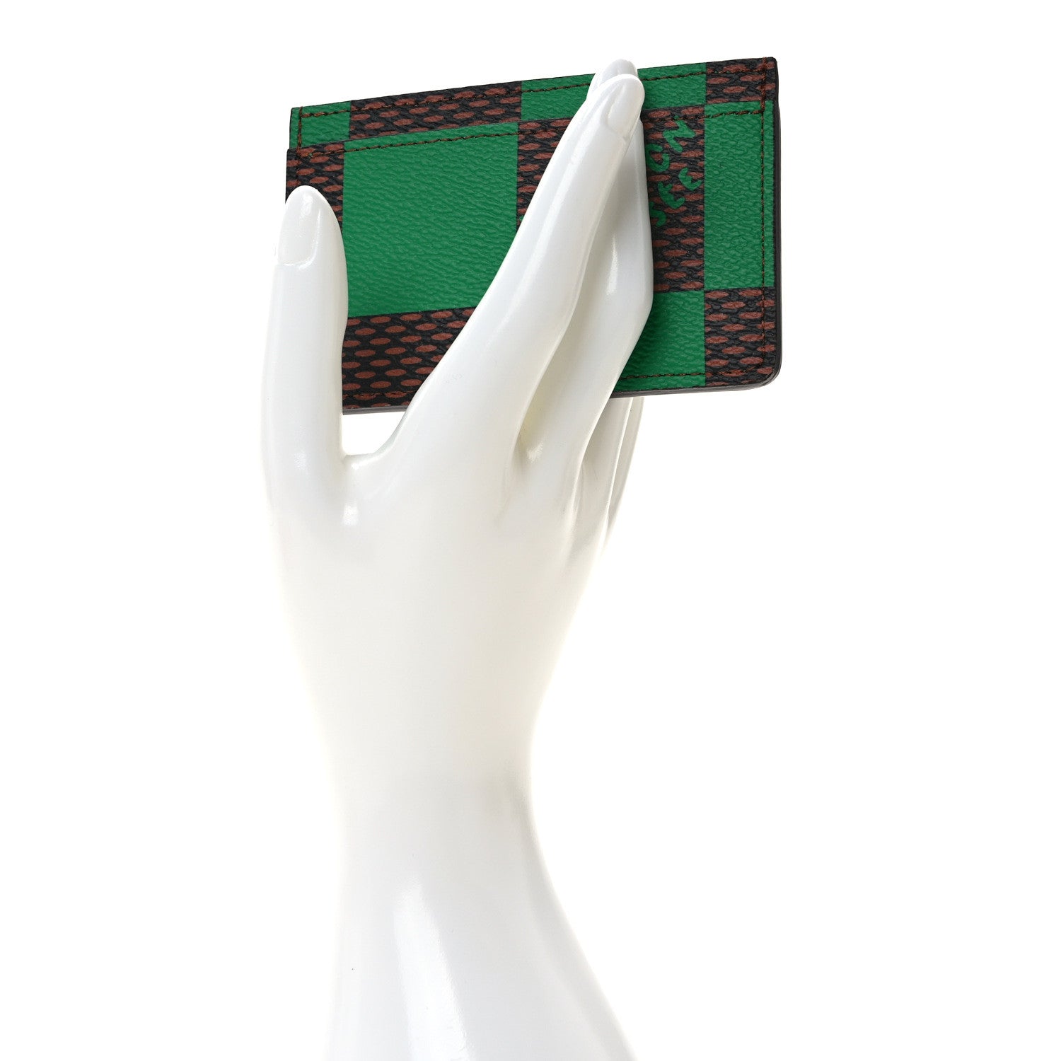 Louis Vuitton Damier Pop Porte Cartes Simple Green 2 of 6