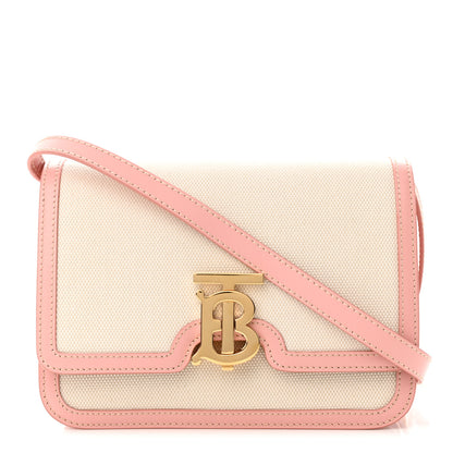 Burberry Canvas Calfskin TB Small Bag Blush Pink 1 of 9