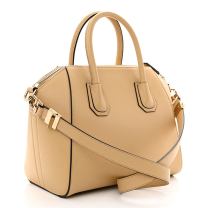 Givenchy Calfskin Embroidered Logo Small Antigona Beige Camel 3 of 13