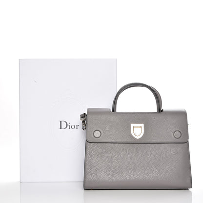 Christian Dior Bullcalf Medium Diorever Flap Meteorite Grey 9 of 9