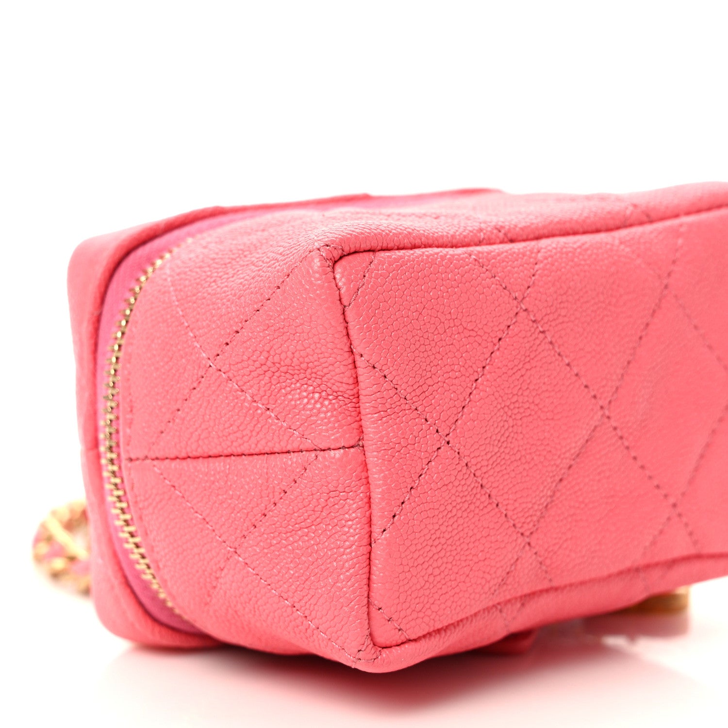 Chanel Caviar Quilted Mini Top Handle Vanity With Chain Pink 8 of 10