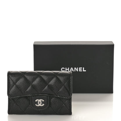 Chanel Caviar Quilted Flap Card Holder Wallet Black 10 of 10