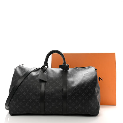 Louis Vuitton Monogram Eclipse Keepall Bandouliere 55 12 of 12