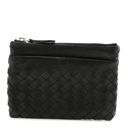 Bottega Veneta Nappa Intrecciato Key Holder Black 1 of 8
