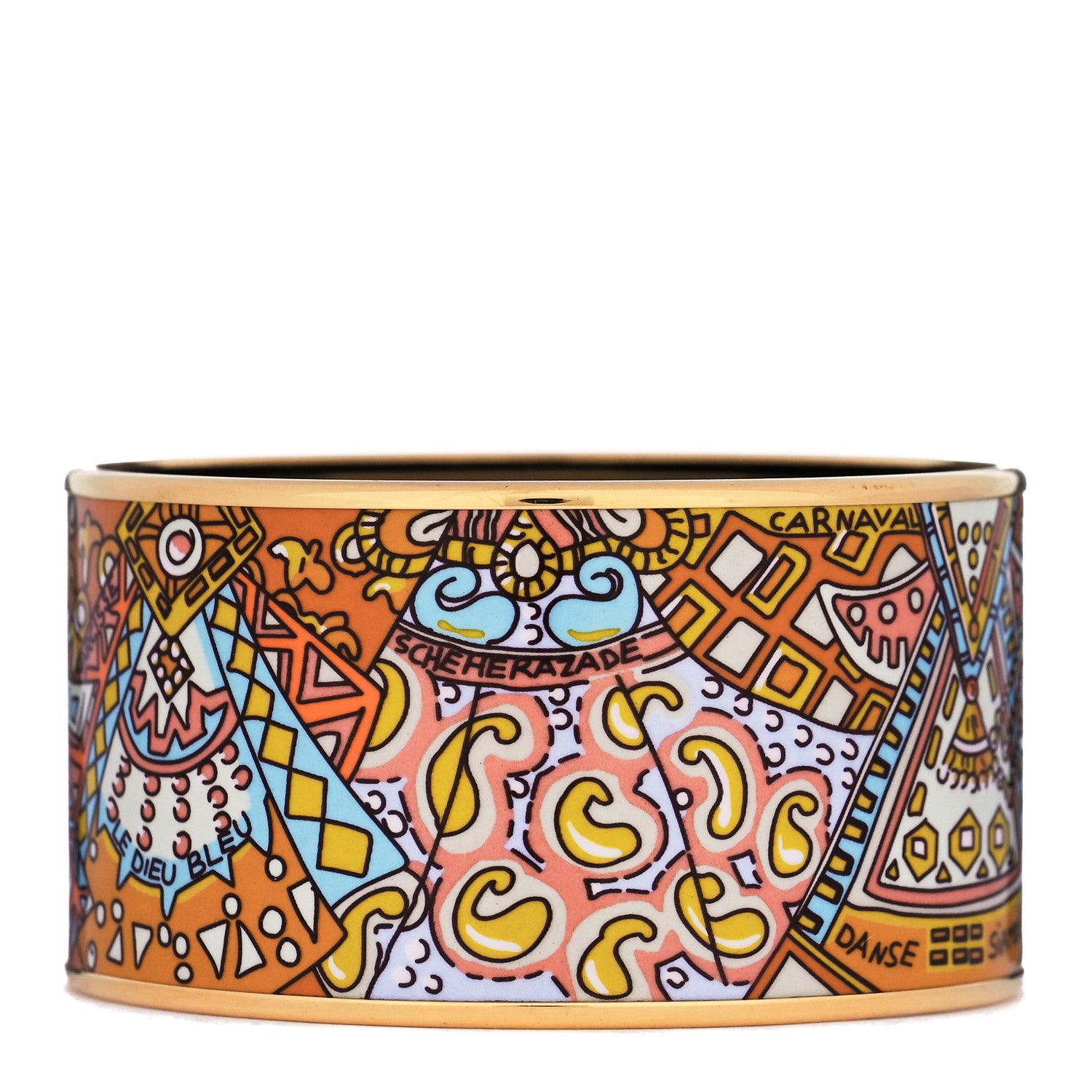 Hermes Enamel Printed Wide Bracelet 65 1 of 4