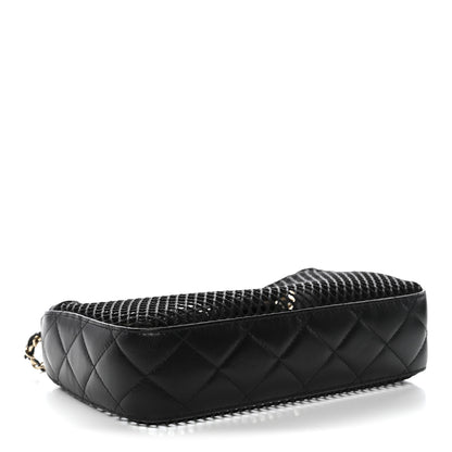 Chanel Mesh Shiny Lambskin Clutch With Chain Black 5 of 11