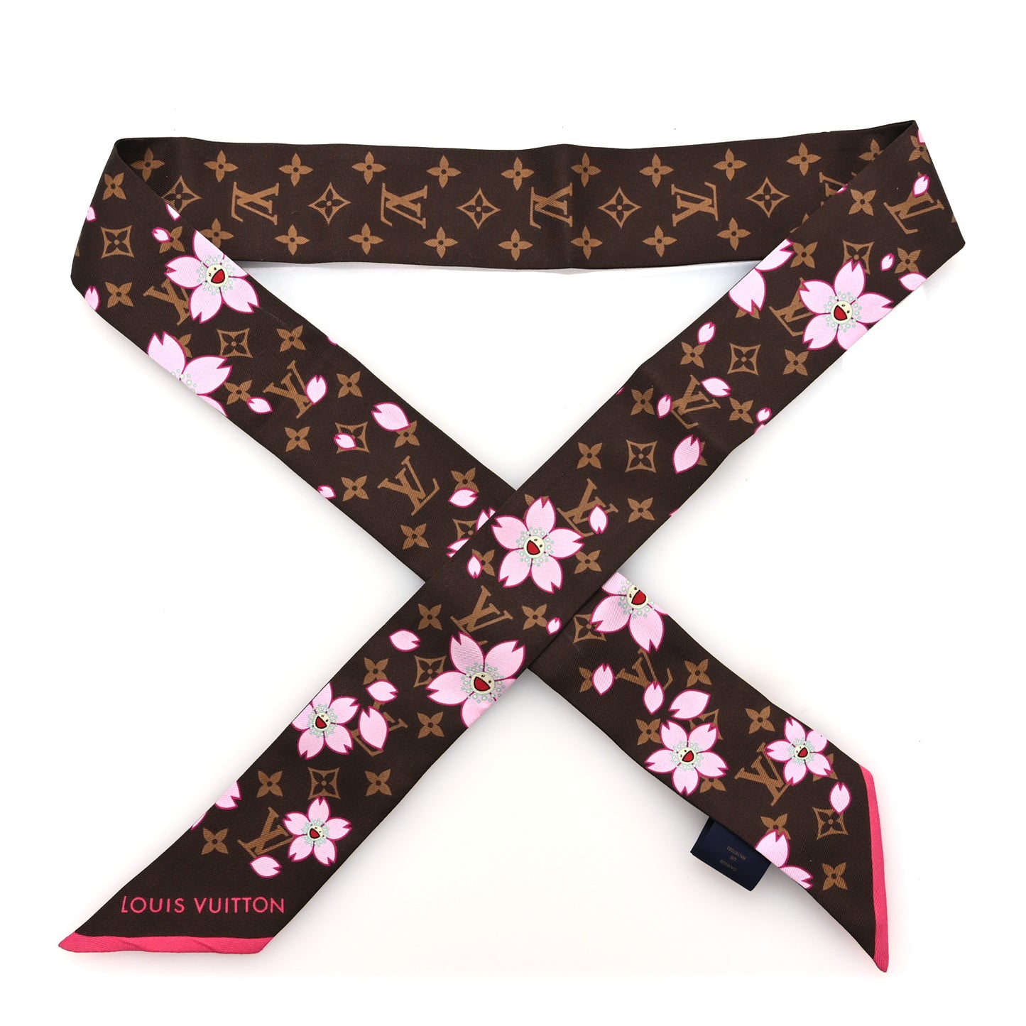 LV X TM Silk Monogram Cherry Blossom BB Bandeau Tan