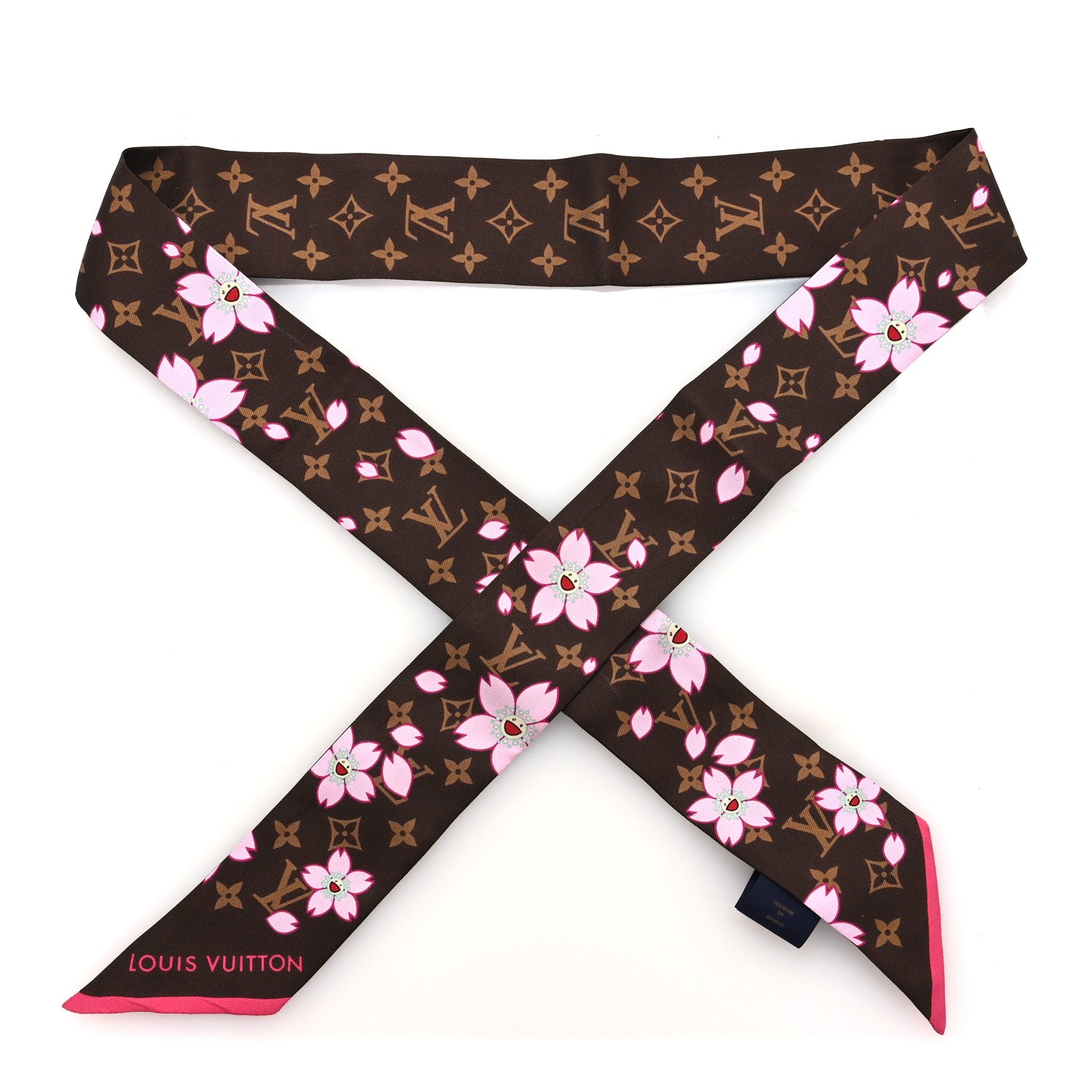 Louis Vuitton LV X TM Silk Monogram Cherry Blossom BB Bandeau Tan 1 of 4