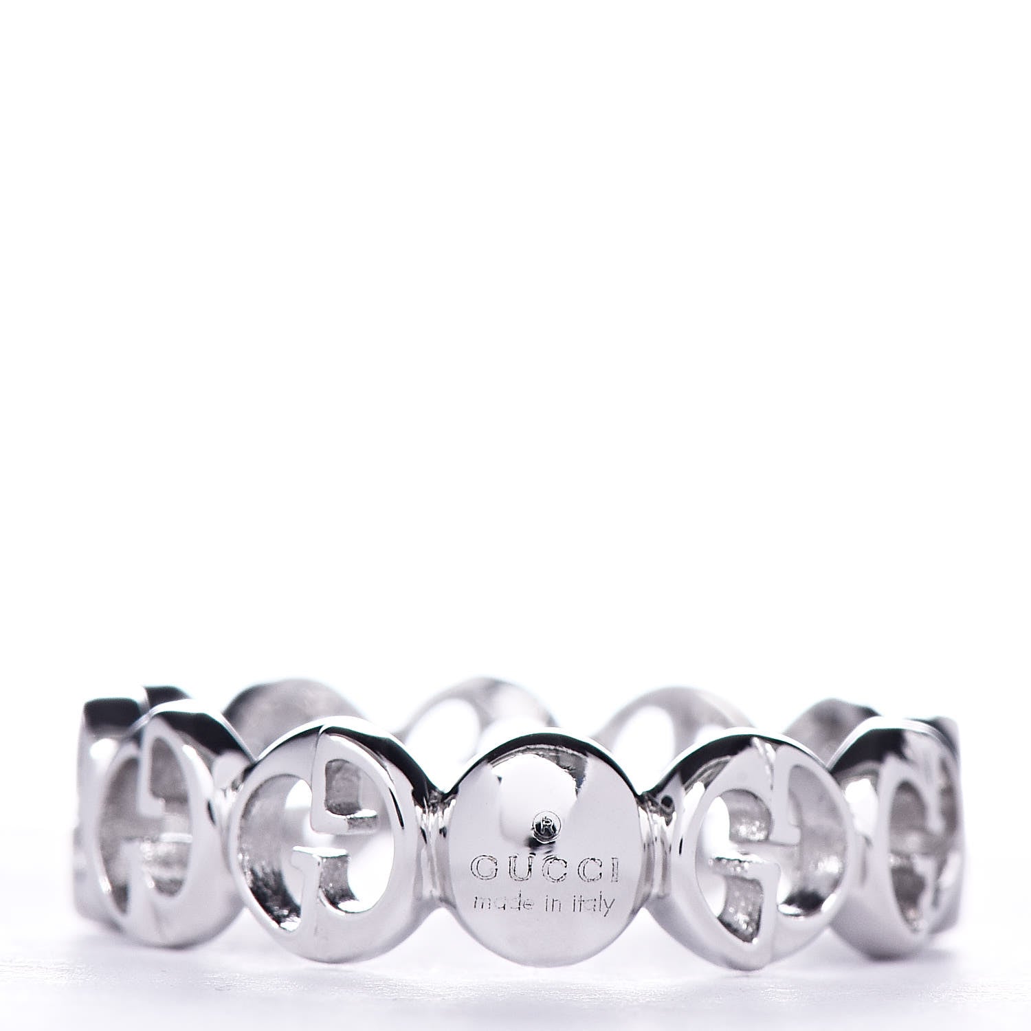 Gucci 18K White Gold 5mm 1973 Band Ring 48 4.5 3 of 6