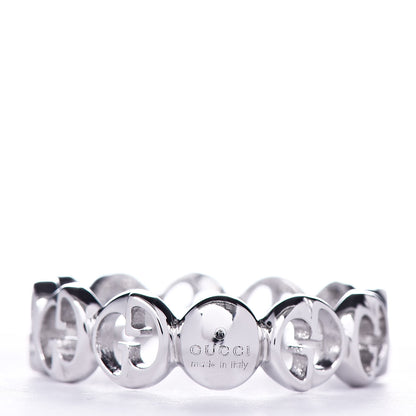 Gucci 18K White Gold 5mm 1973 Band Ring 48 4.5 3 of 6