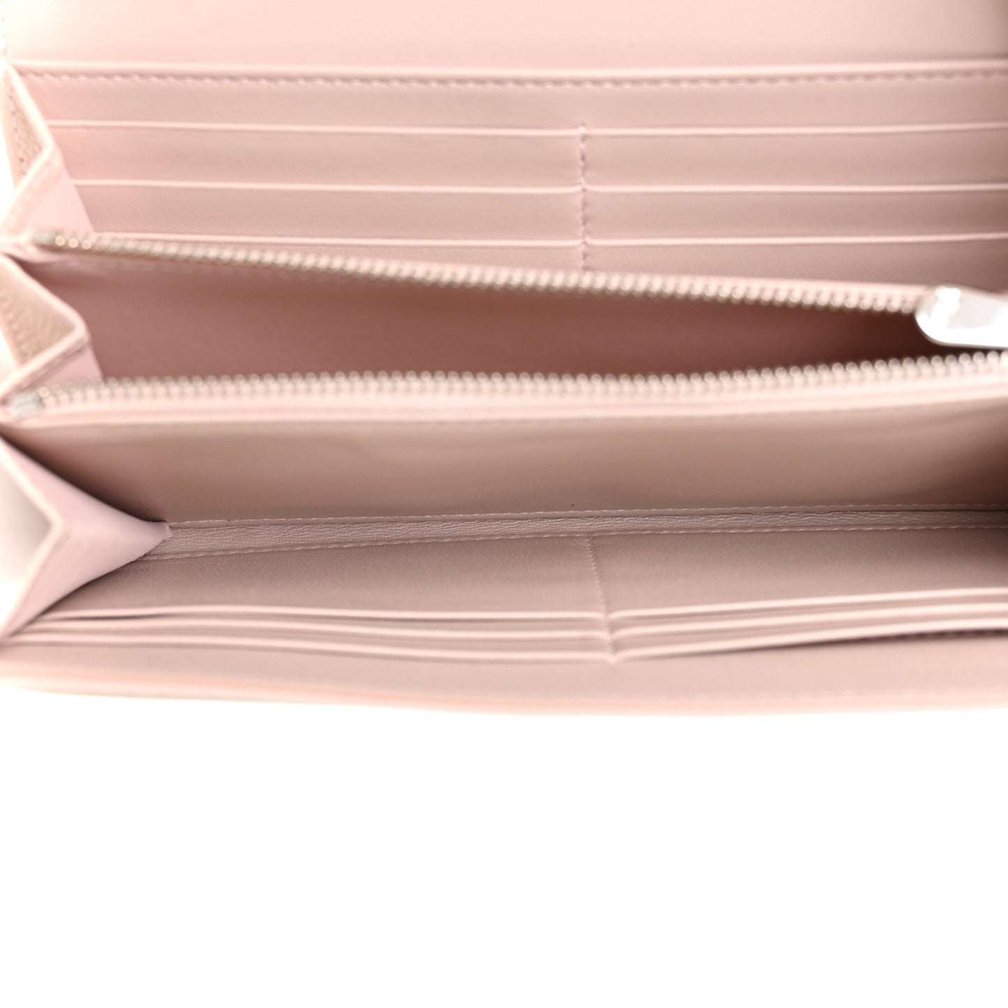 Grained Calfskin Diorama Wallet on Chain Pouch Rose Poudre
