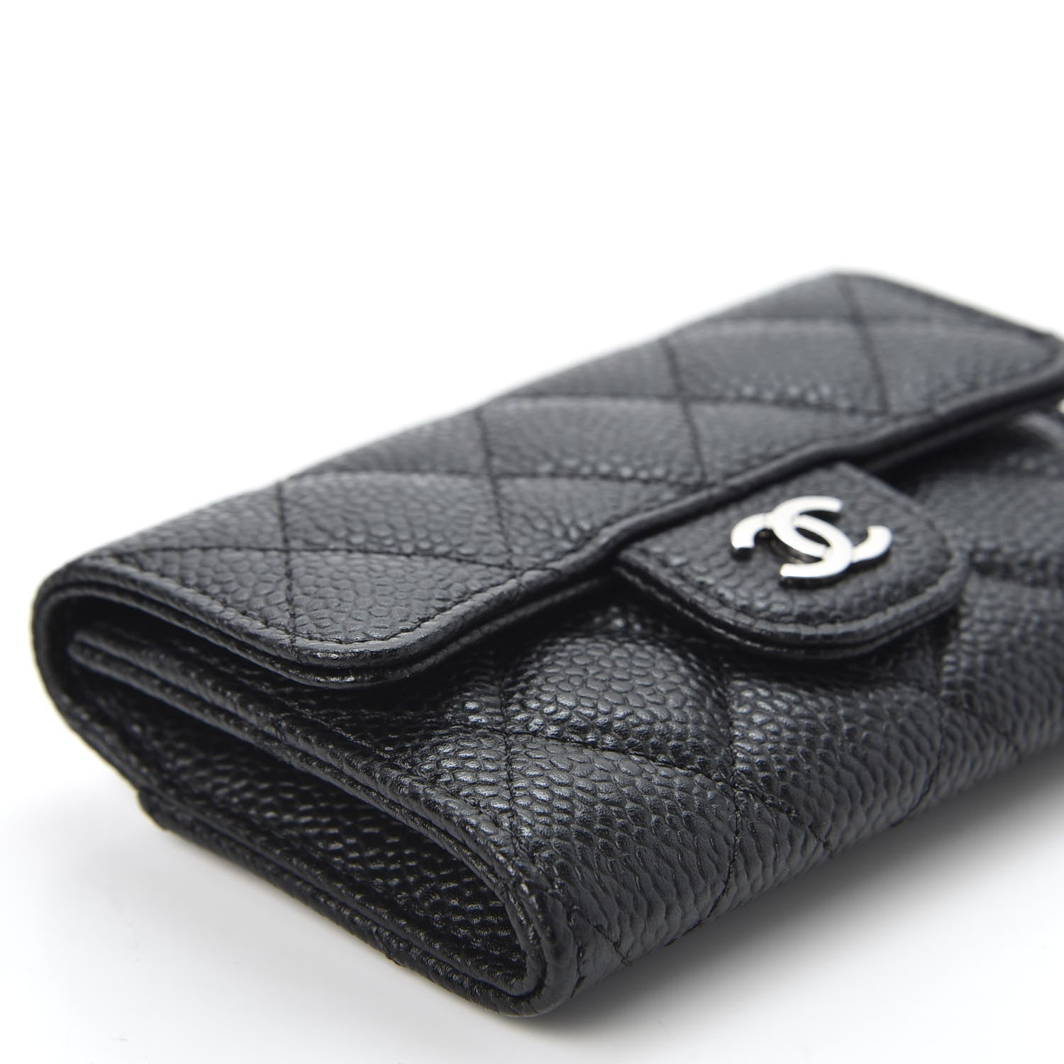 Chanel Caviar Quilted Flap Card Holder Black 5 of 10