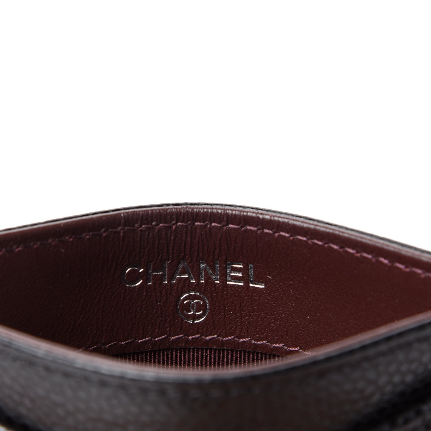 Caviar Quilted Card Holder Black
