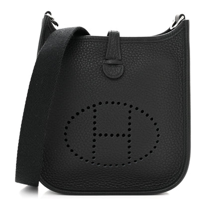 Hermes Taurillon Clemence Evelyne TPM Black 1 of 11