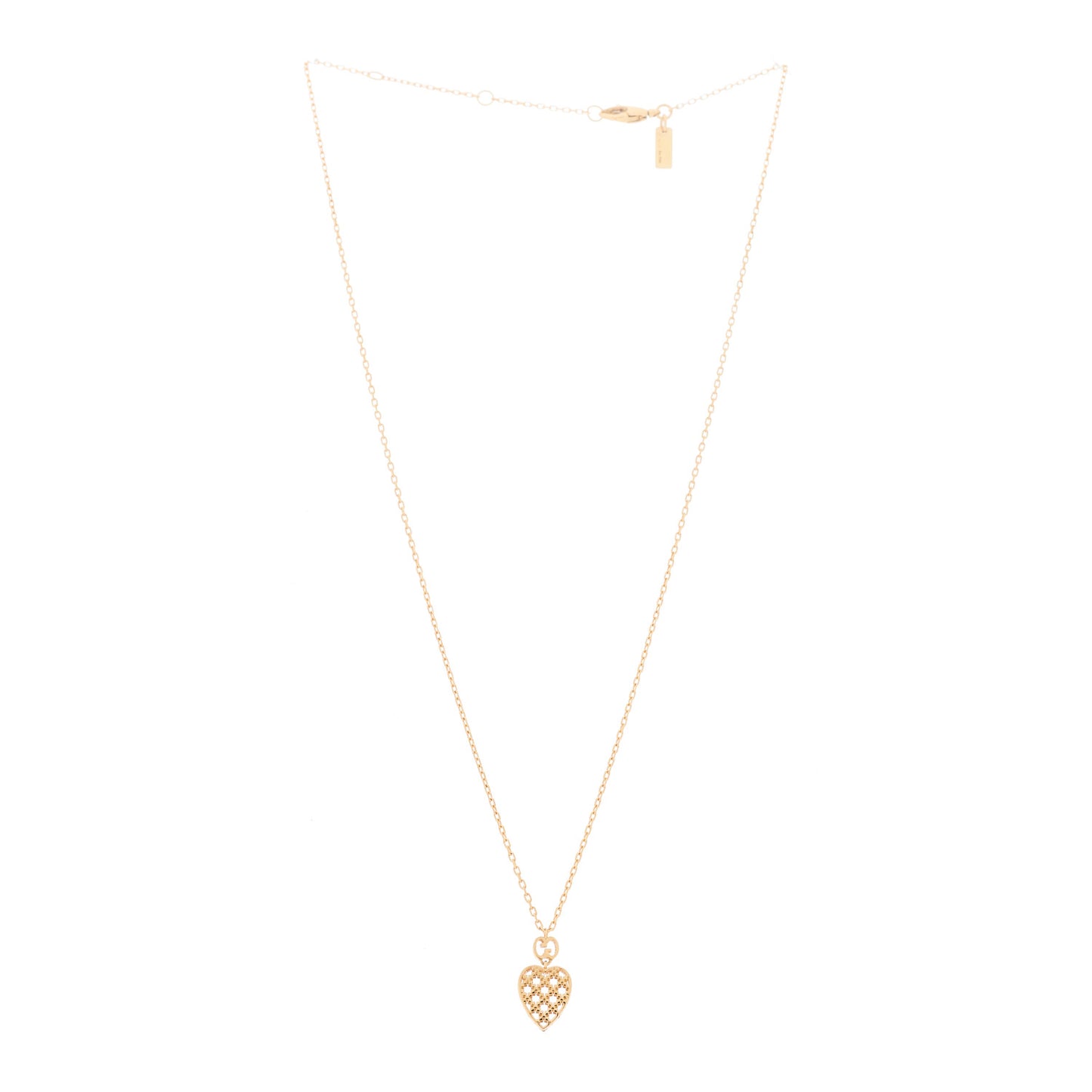 18K Yellow Gold Diamantissima Heart Pendant Necklace