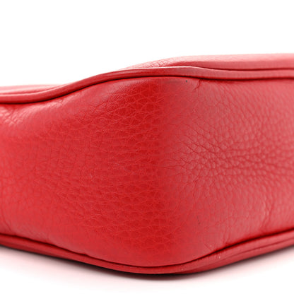 Gucci Pebbled Calfskin Small Soho Disco Bag Tabasco Red 9 of 14