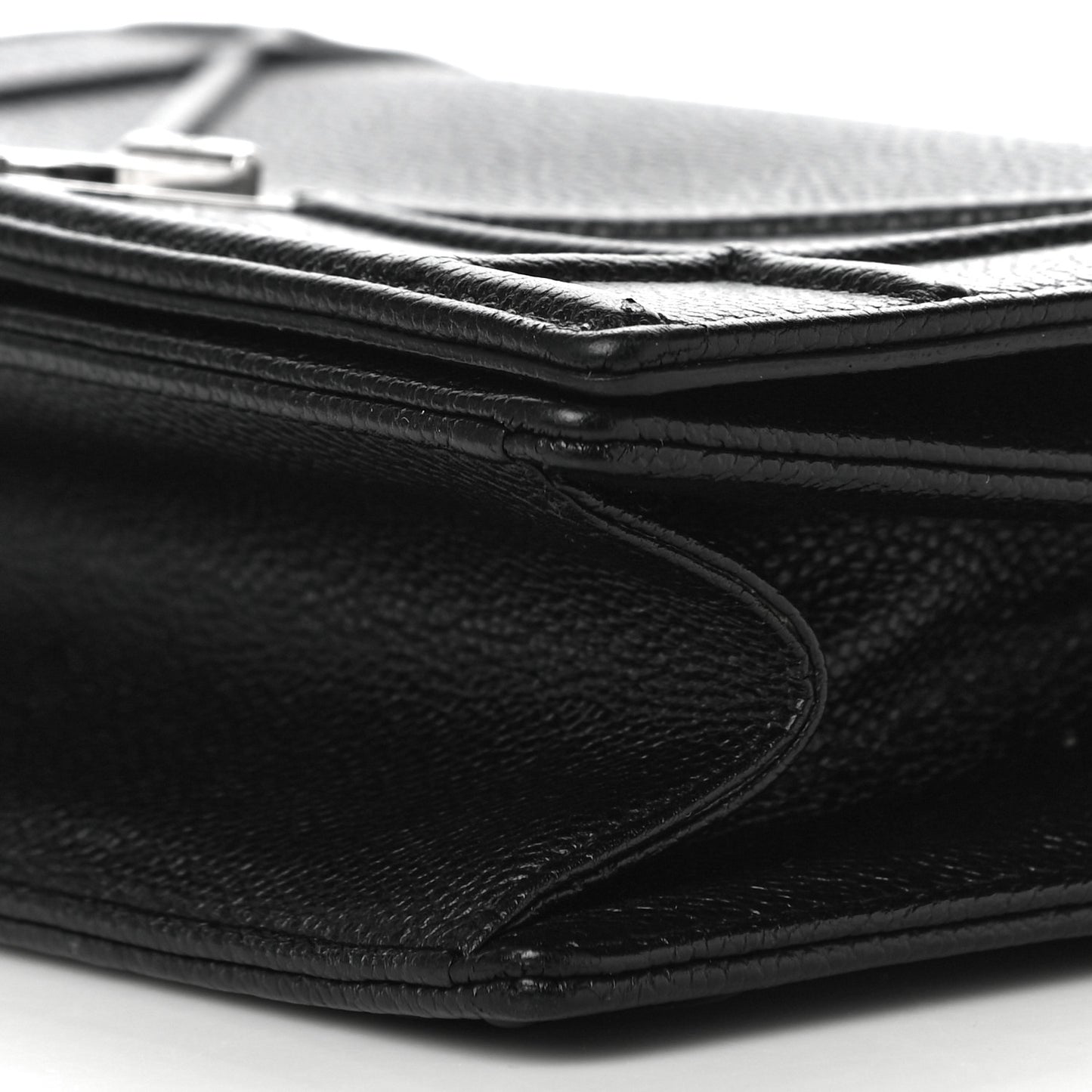 Grained Calfskin Medium Diorama Flap Bag Black