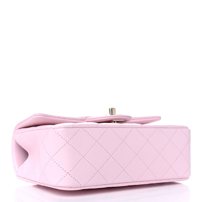 Chanel Lambskin Quilted Mini Top Handle Rectangular Flap Light Pink 4 of 10