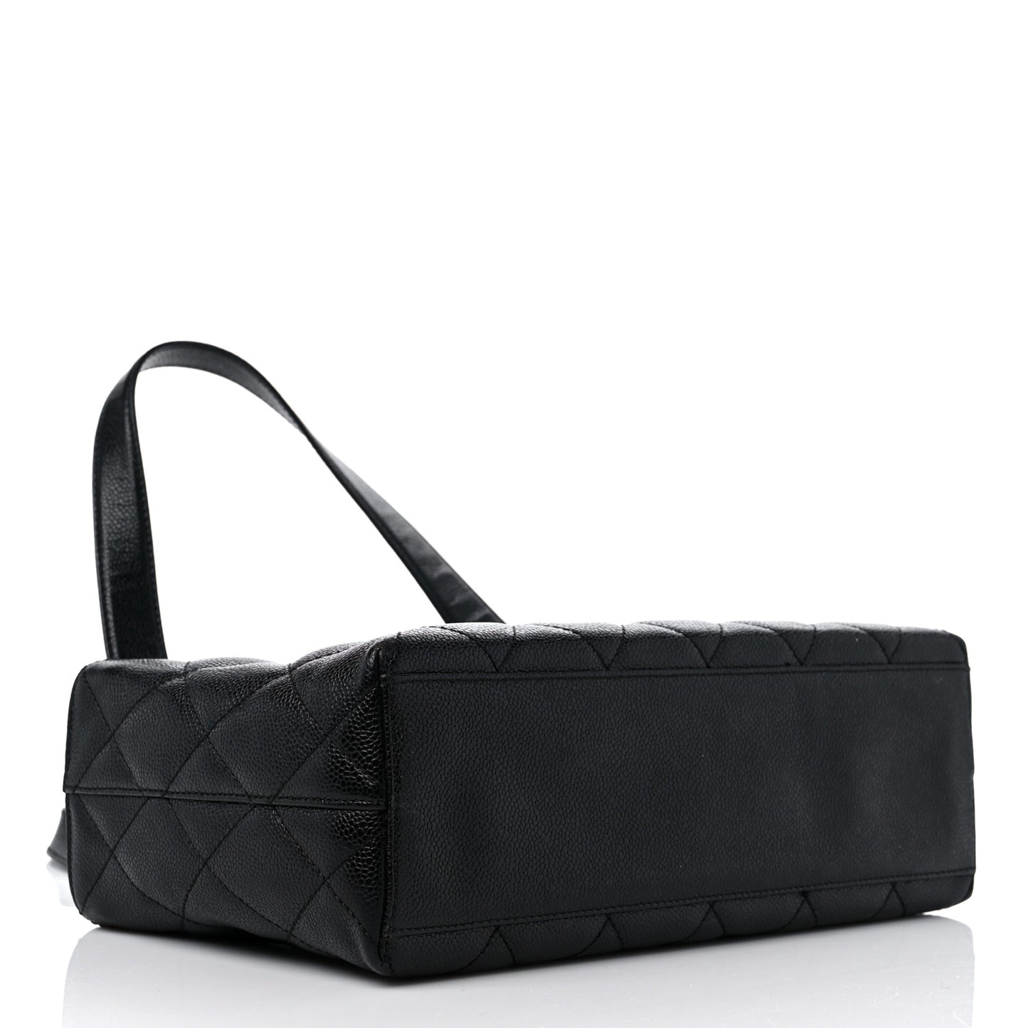 Caviar Quilted Shoulder Bag Black