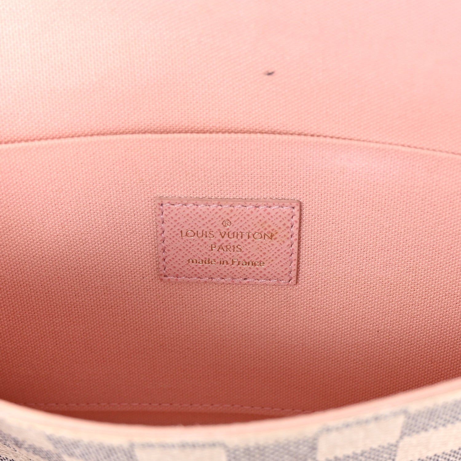 Louis Vuitton Damier Azur Pochette Felicie Chain Wallet Rose Ballerine 7 of 10