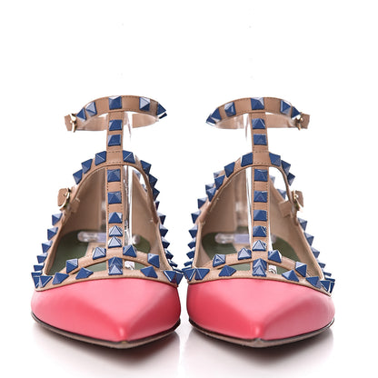 Valentino Garavani Nappa Rockstud Cage Ballerina Flats 38 Deep Fuxia 2 of 14