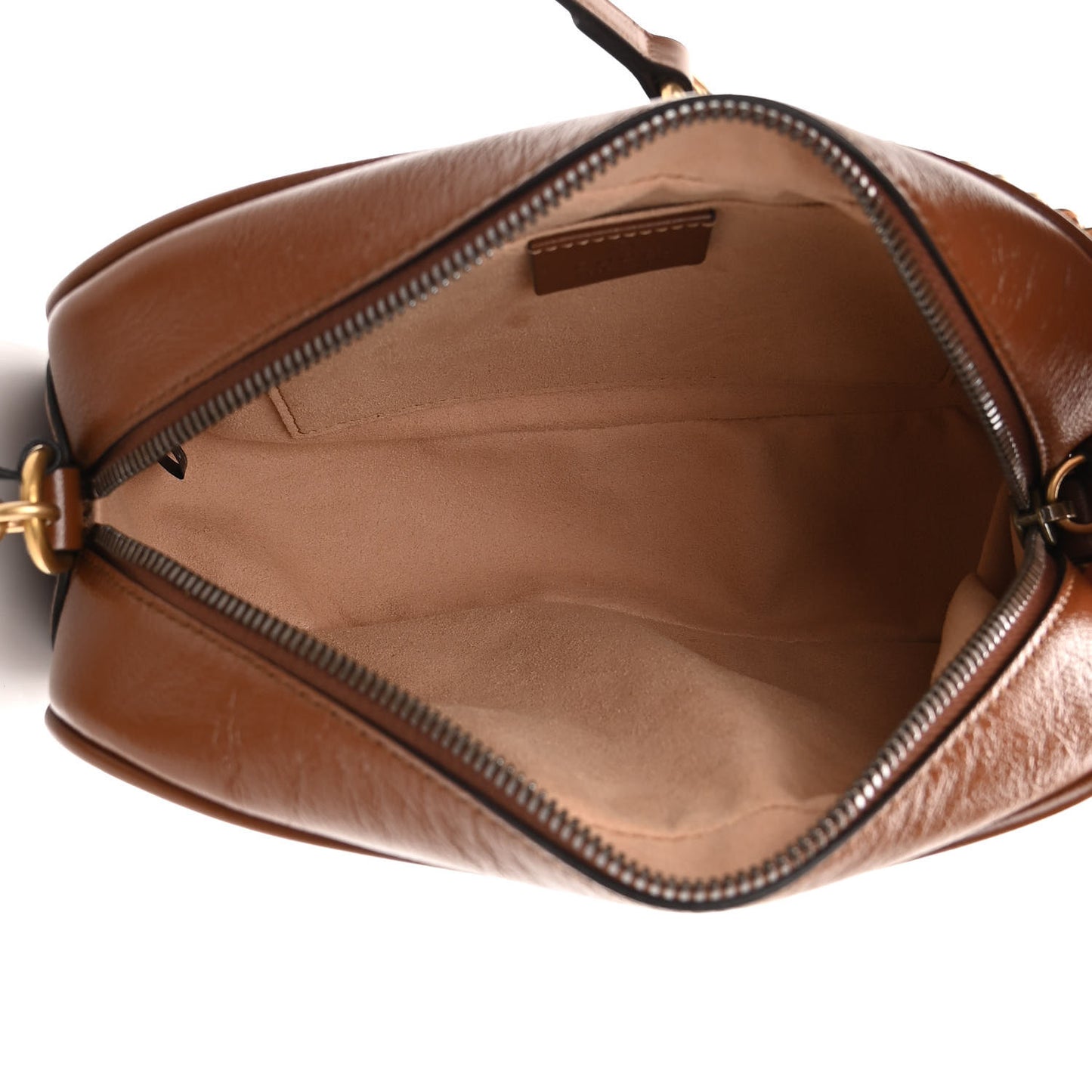 Glazed Calfskin Matelasse Diagonal Small GG Marmont Chain Shoulder Bag Cuir