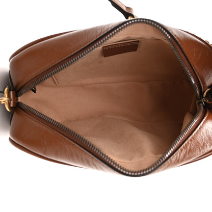 Gucci Glazed Calfskin Matelasse Diagonal Small GG Marmont Chain Shoulder Bag Cuir 5 of 12