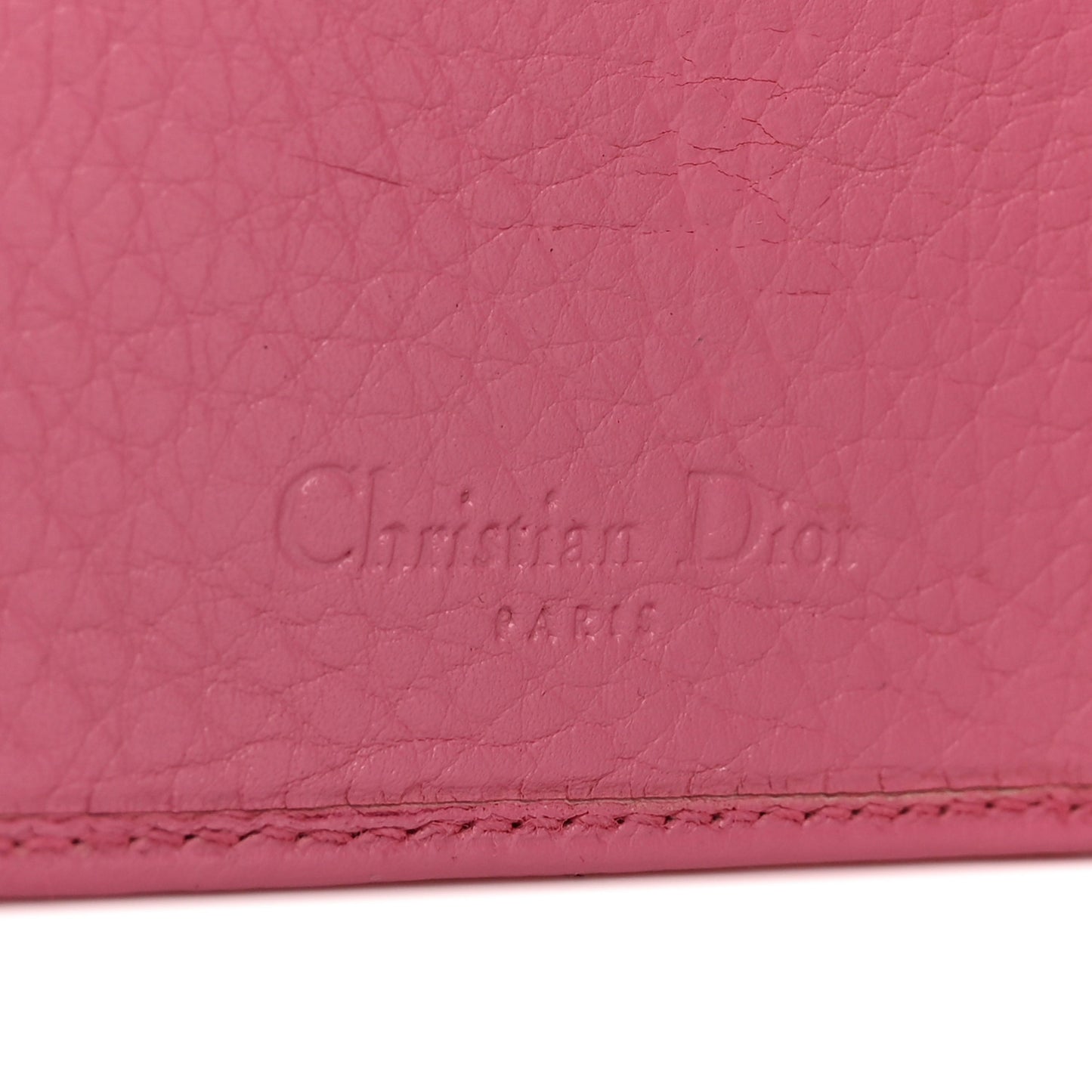 Calfskin Saddle Wallet Pink