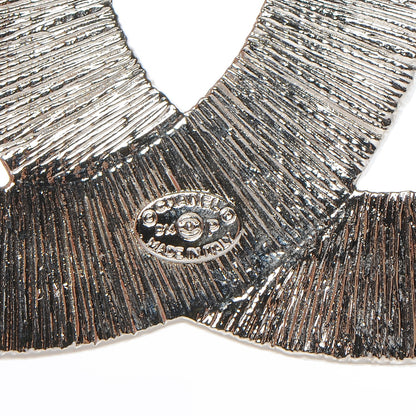 Chanel Baguette Crystal CC Brooch Silver 4 of 4