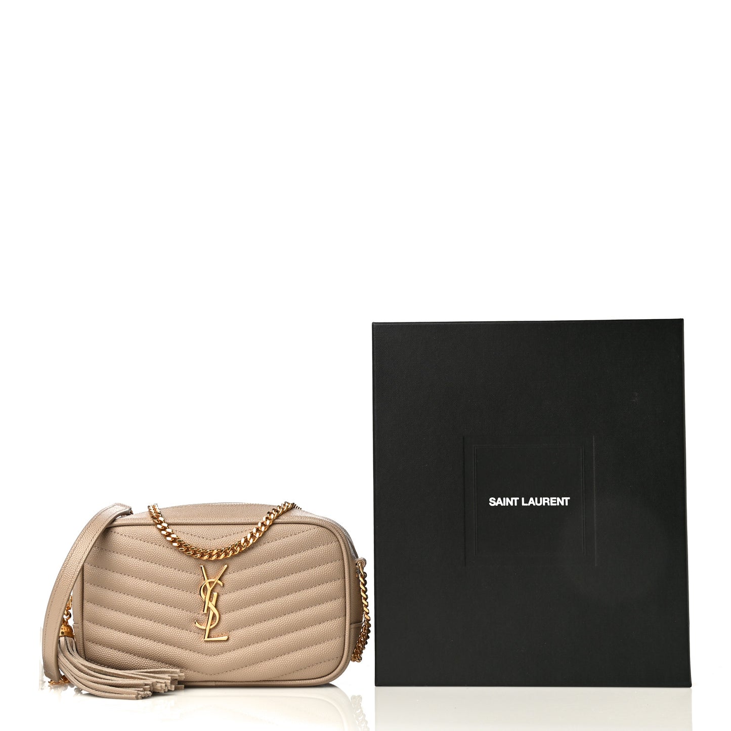 Grain De Poudre Matelasse Monogram Mini Lou Camera Bag Dark Beige