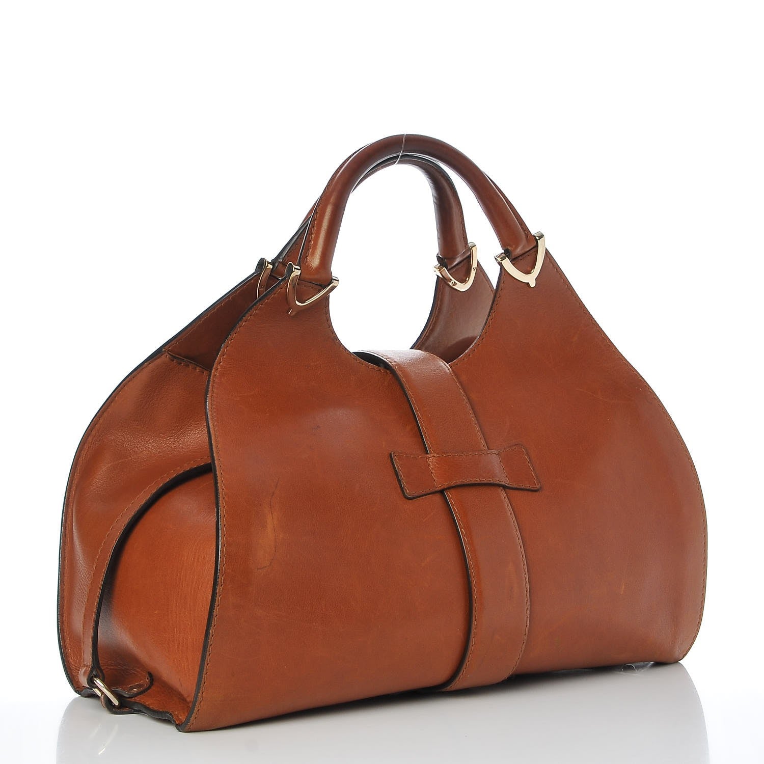 Gucci Calfskin Medium Stirrup Top Handle Bag 3 of 23