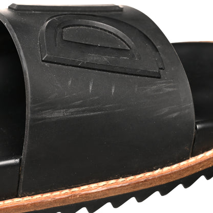 Fendi Rubber Vocabulary Logo Slide Sandals 7 Black 10 of 11