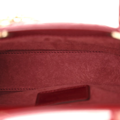 Christian Dior Patent Cannage Mini Lady Dior Red 5 of 11
