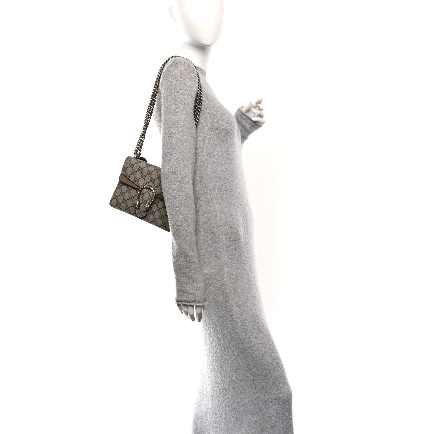 Gucci GG Supreme Monogram Mini Dionysus Shoulder Bag Taupe 2 of 10