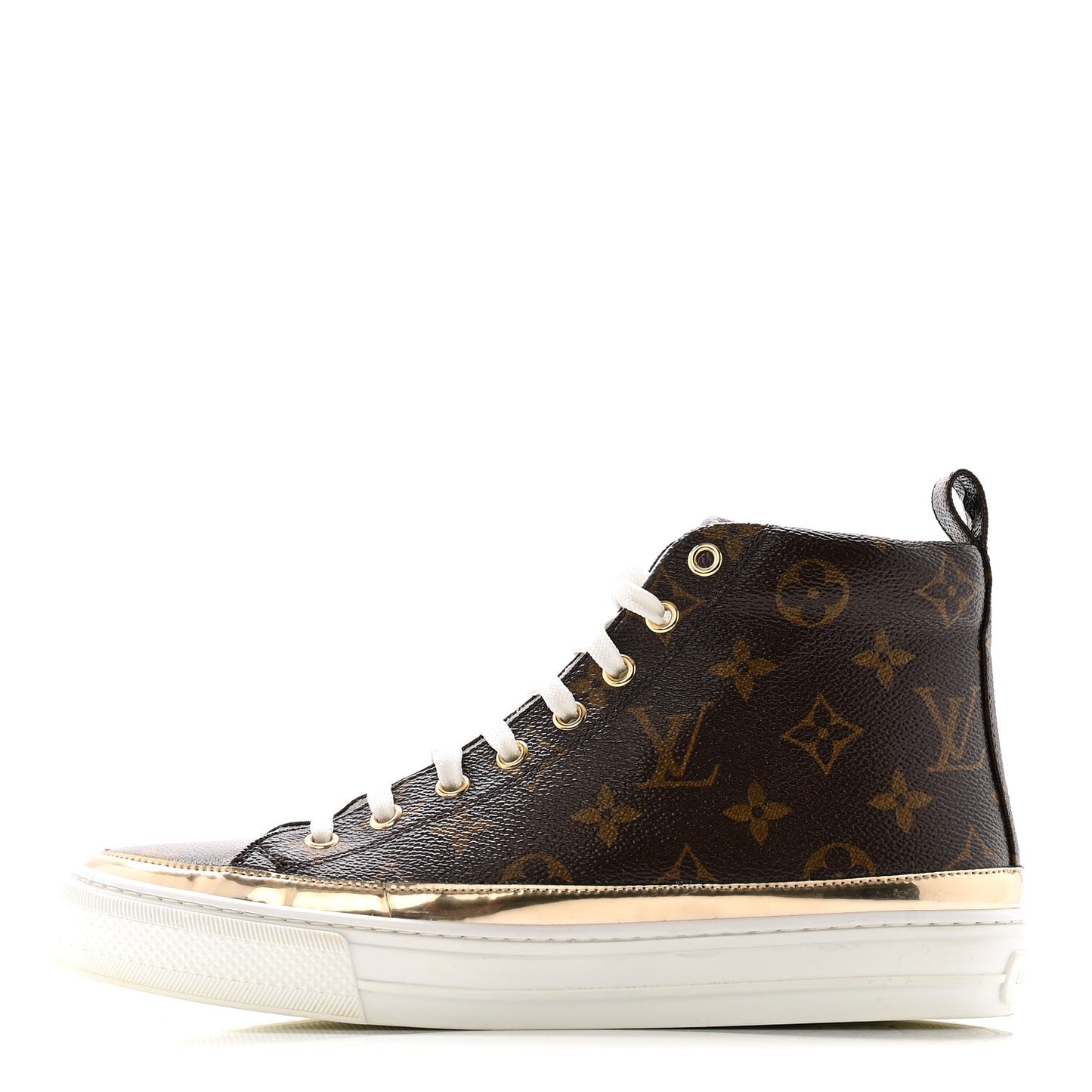Patent Monogram Stellar Sneaker Boots 38.5 Gold