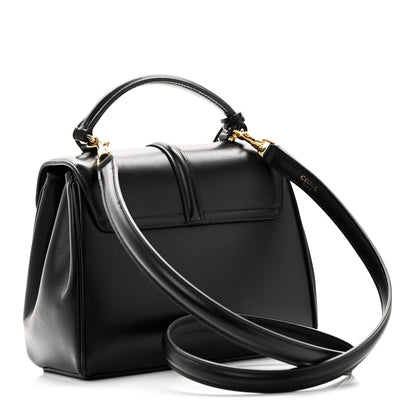 Celine Satinated Calfskin Mini 16 Top Handle Bag Black 3 of 9
