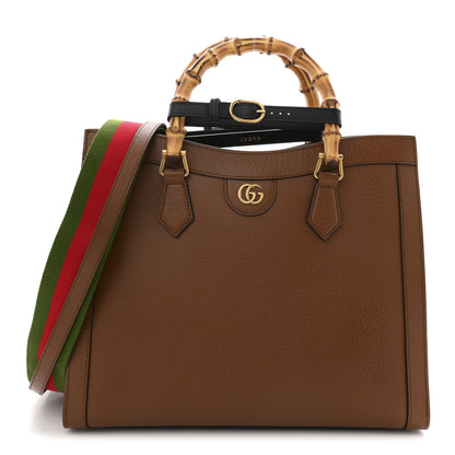 Gucci Textured Dollar Calfskin Medium Diana Tote Bag Cuir Black 1 of 11
