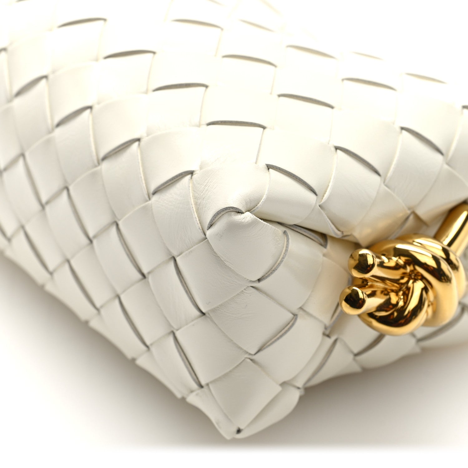 Bottega Veneta Polished Nappa Intrecciato Metal Knots Mini Loop Camera Bag Bone 9 of 9