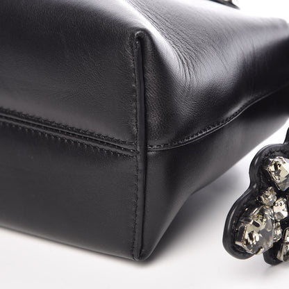 Fendi Shiny Nappa Crystal Croc Tail Mini By The Way Boston Bag Black Smoky Quartz 12 of 12