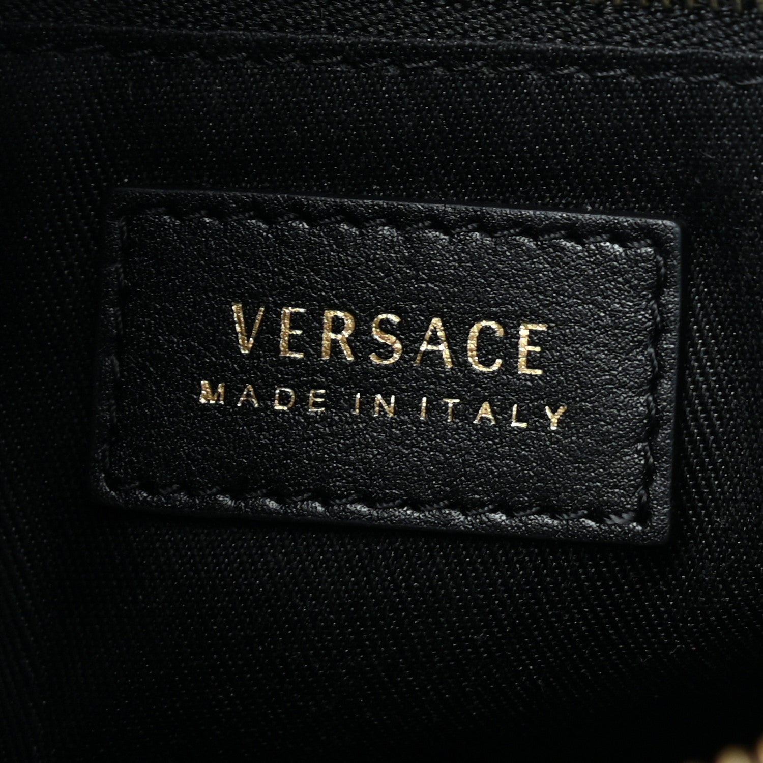 Versace Saffiano Barocco Print Wristlet Black 6 of 6