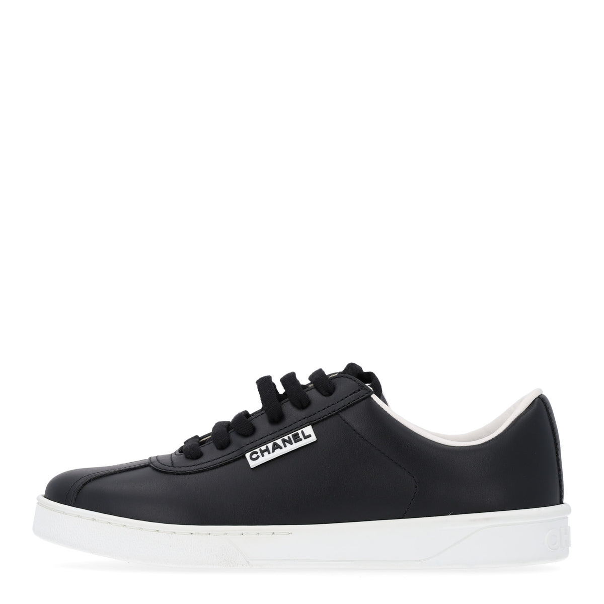 Calfskin CC Uniform Womens Sneakers 37 Black