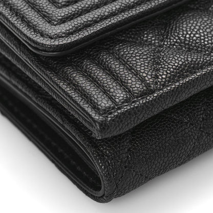 Chanel Caviar Quilted Small Boy Flap Wallet Black 9 of 11