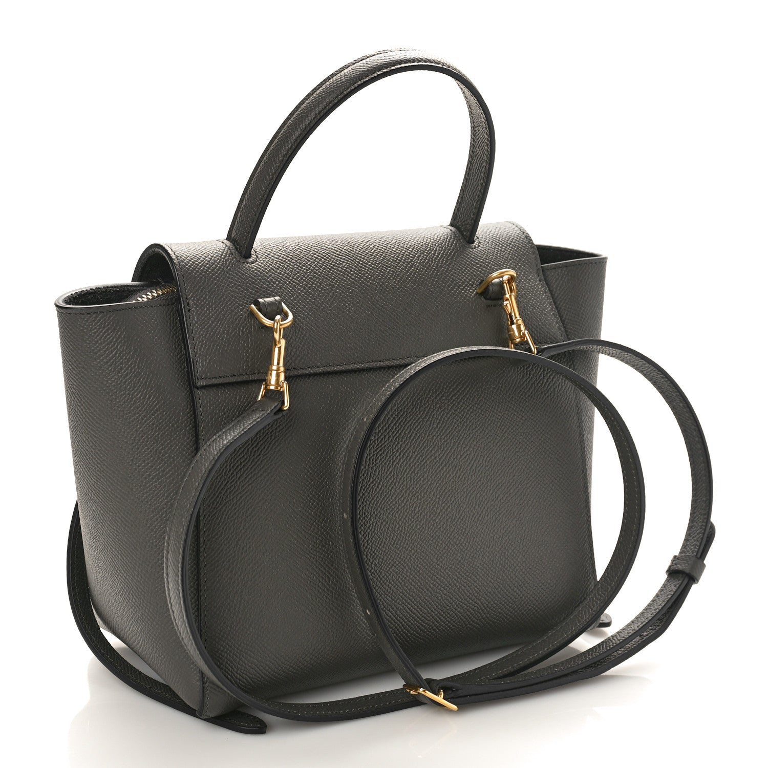 Celine Grained Calfskin Nano Belt Bag Grey 3 of 7