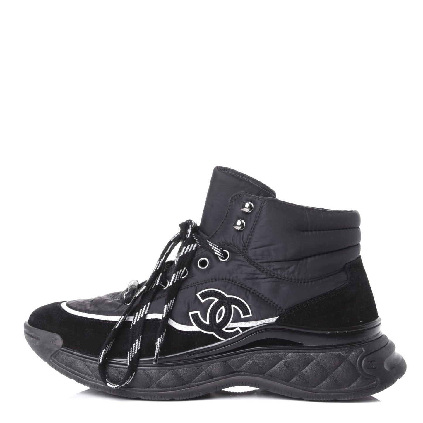 Fabric Suede Womens CC Sneakers 39.5 Black
